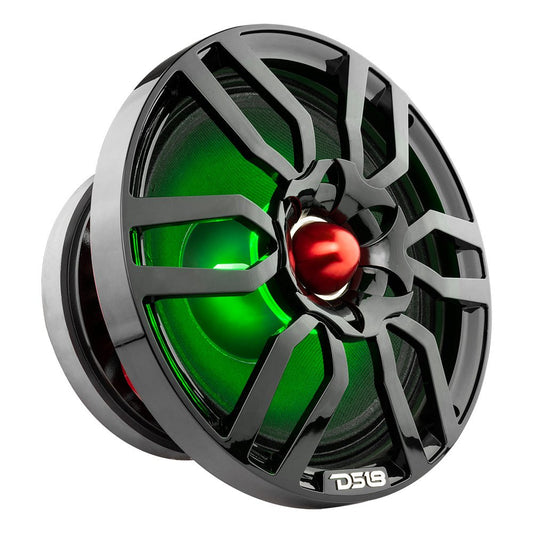 DS18 PRO-GTW10BK 10" Grill with Built-in 1.75" VC  Neodymium Bullet Tweeter and RGB Lights 500 Watts Black.