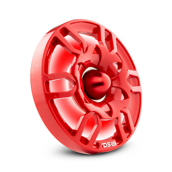 DS18 PRO-GTW6RD 6.5" Grill with Built-in 1.75" VC Neodymium Bullet Tweeter and RGB Lights 500 Watts Red(EACH).
