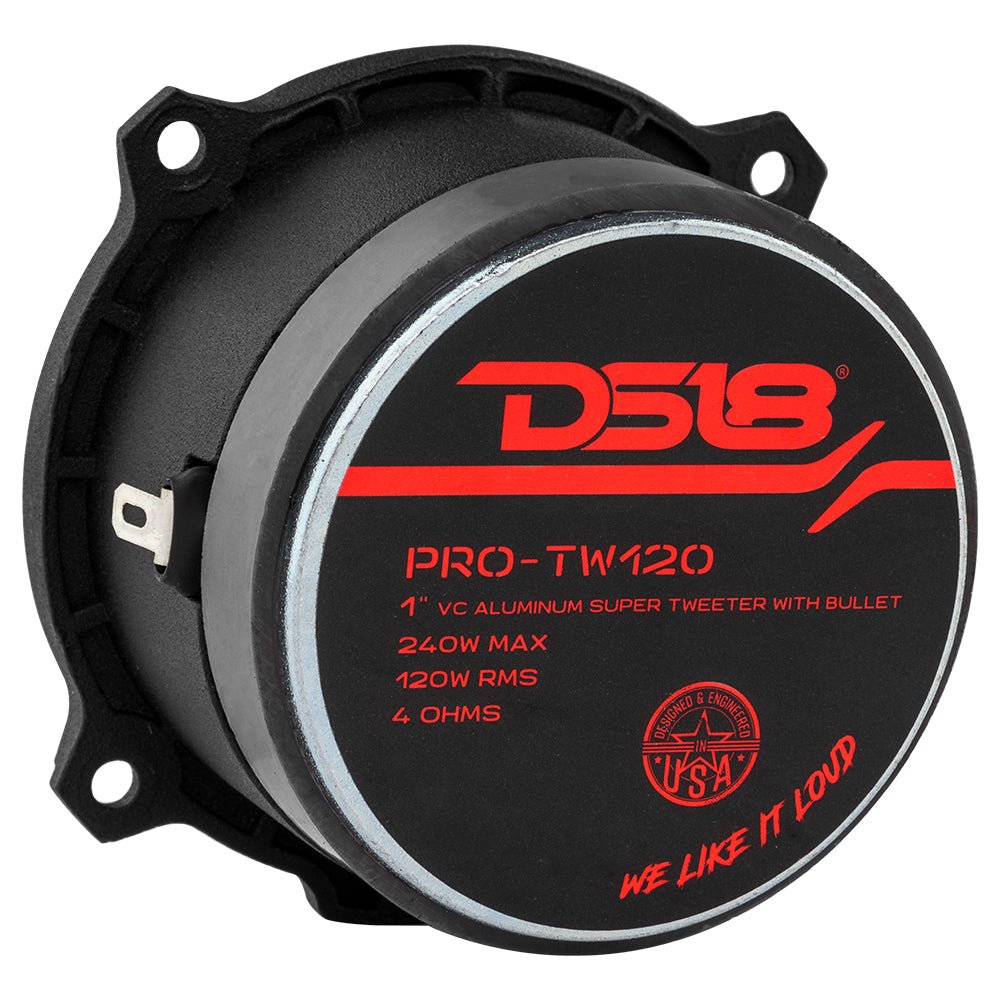 3” PRO Aluminum Super Bullet Tweeter – 240 Watts with Built in Crossover.