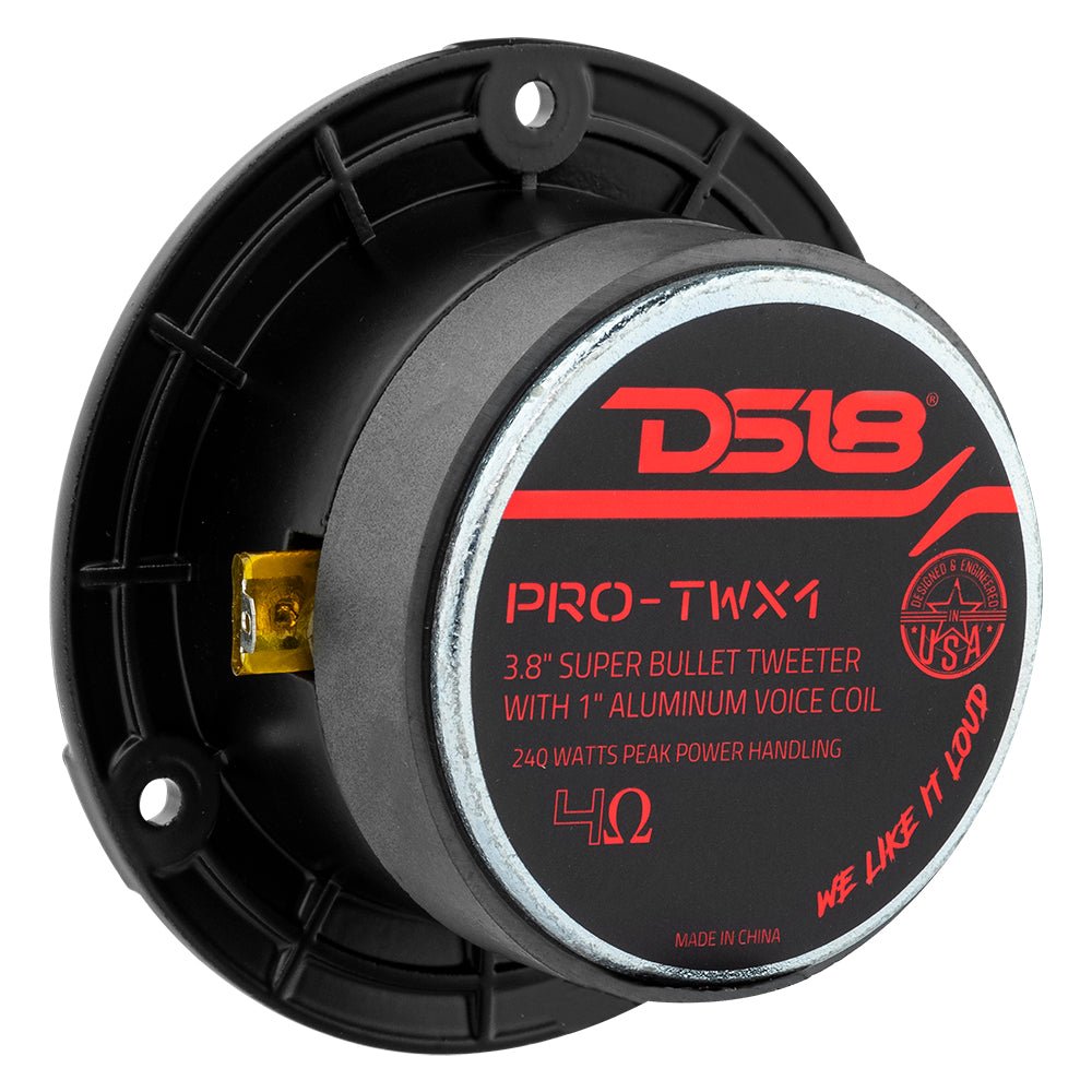 3.8" Super Bullet Tweeter 120W RMS 1" Aluminum 4-Ohm Vc.