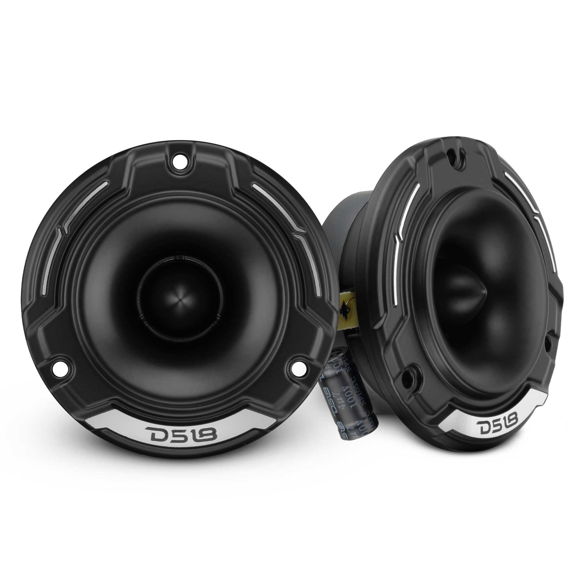 3.8" Shallow-Mount Super Bullet Compression Tweeter with 1" Aluminum Voice Coil | 100 Watts RMS 4-Ohm.