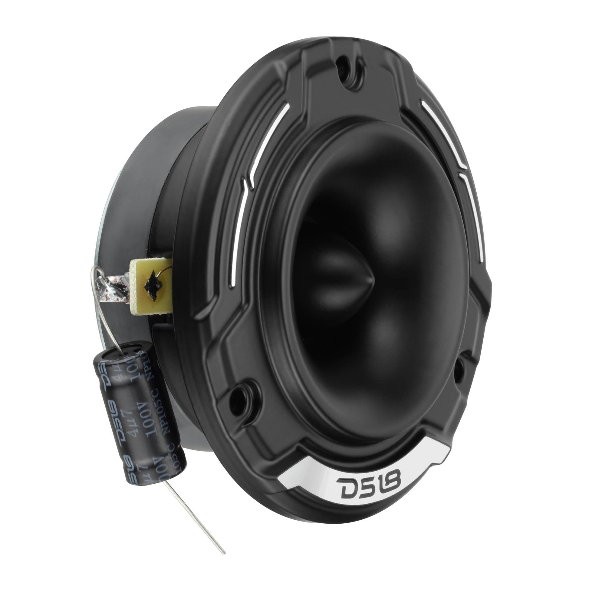 3.8" Shallow-Mount Super Bullet Compression Tweeter with 1" Aluminum Voice Coil | 100 Watts RMS 4-Ohm.