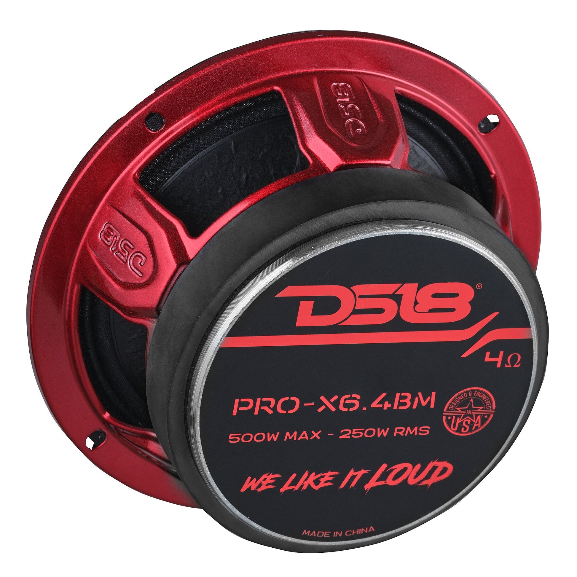 PRO-X 6.5" Mid-Range Loudspeaker with Bullet and OEM Adapter Kit | 250W RSM 4-Ohm.