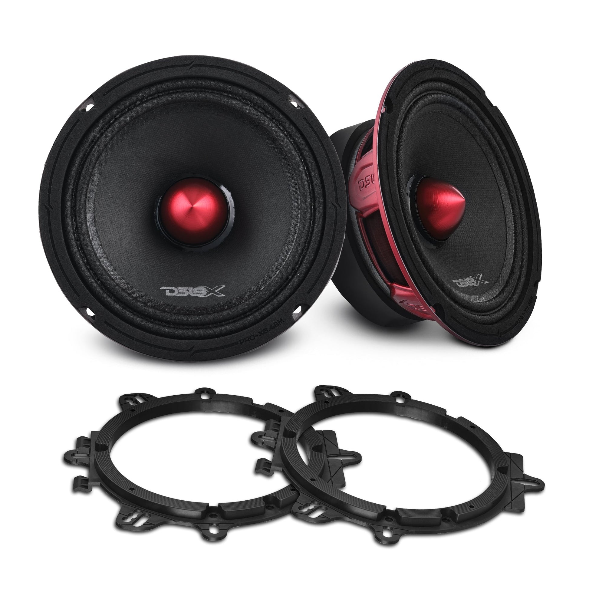 PRO-X 6.5" Mid-Range Loudspeaker with Bullet and OEM Adapter Kit | 250W RSM 4-Ohm.