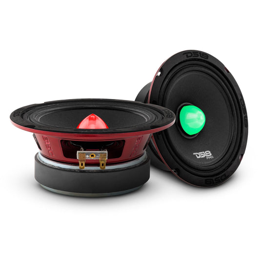 PRO-X 6.5" Mid-Range Loudspeaker with RGB Light Bullet 250 Watts Rms 4-Ohm.