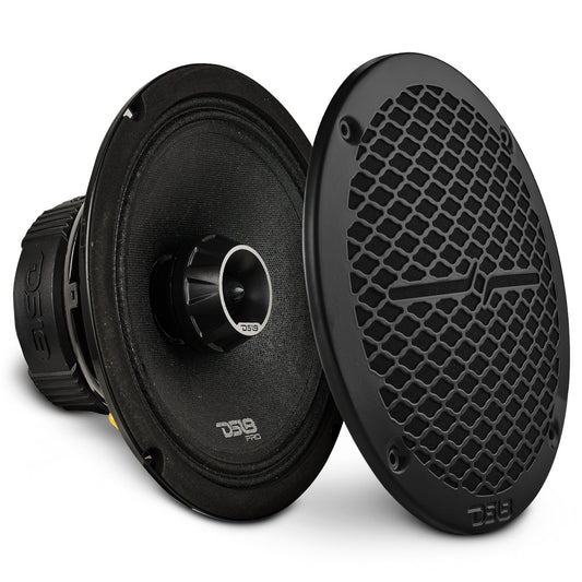 PRO-ZT 8" Coaxial Mid-Range Loudspeaker with Water-Resistant Cone Built-in Bullet Tweeter and Grill | 275W RMS 4-Ohm.