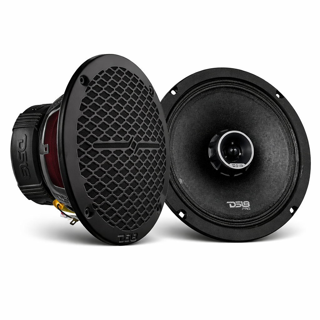 PRO-ZT 8" Coaxial Mid-Range Loudspeaker with Water Resistant Cone Built-in Bullet Tweeter and Grill 275 Watts Rms 4-Ohm (2 Speakers).