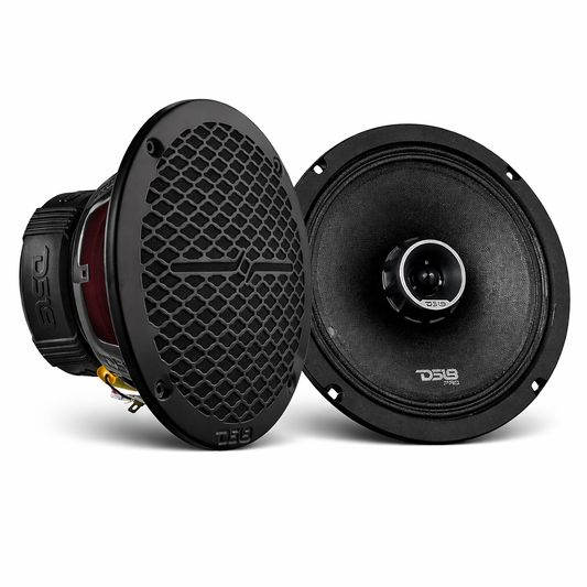 PRO-ZT 8" Coaxial Mid-Range Loudspeaker with Water Resistant Cone Built-in Bullet Tweeter and Grill 275 Watts Rms 4-Ohm (2 Speakers).