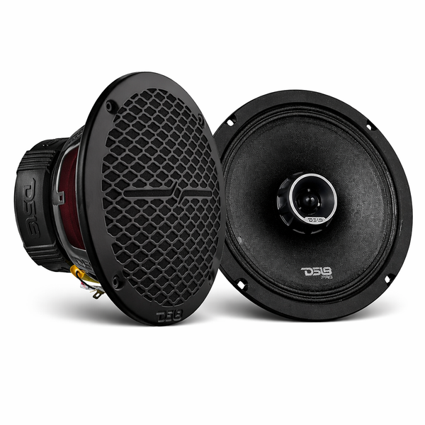 PRO-ZT 8" Coaxial Mid-Range Loudspeaker with Water Resistant Cone Built-in Bullet Tweeter and Grill 275 Watts Rms 4-Ohm (2 Speakers).