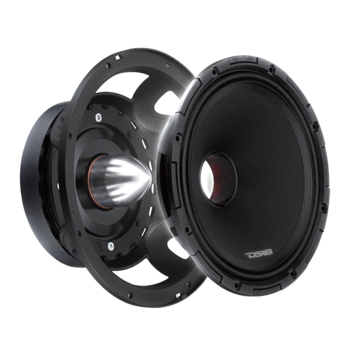 PROJECT360 8” High-Sensitivity Mid-High Loudspeaker with Bullet - 300W RMS 8-Ohm - Rotating Recone Design For Quick Repair - Sold by Audio Sellerz