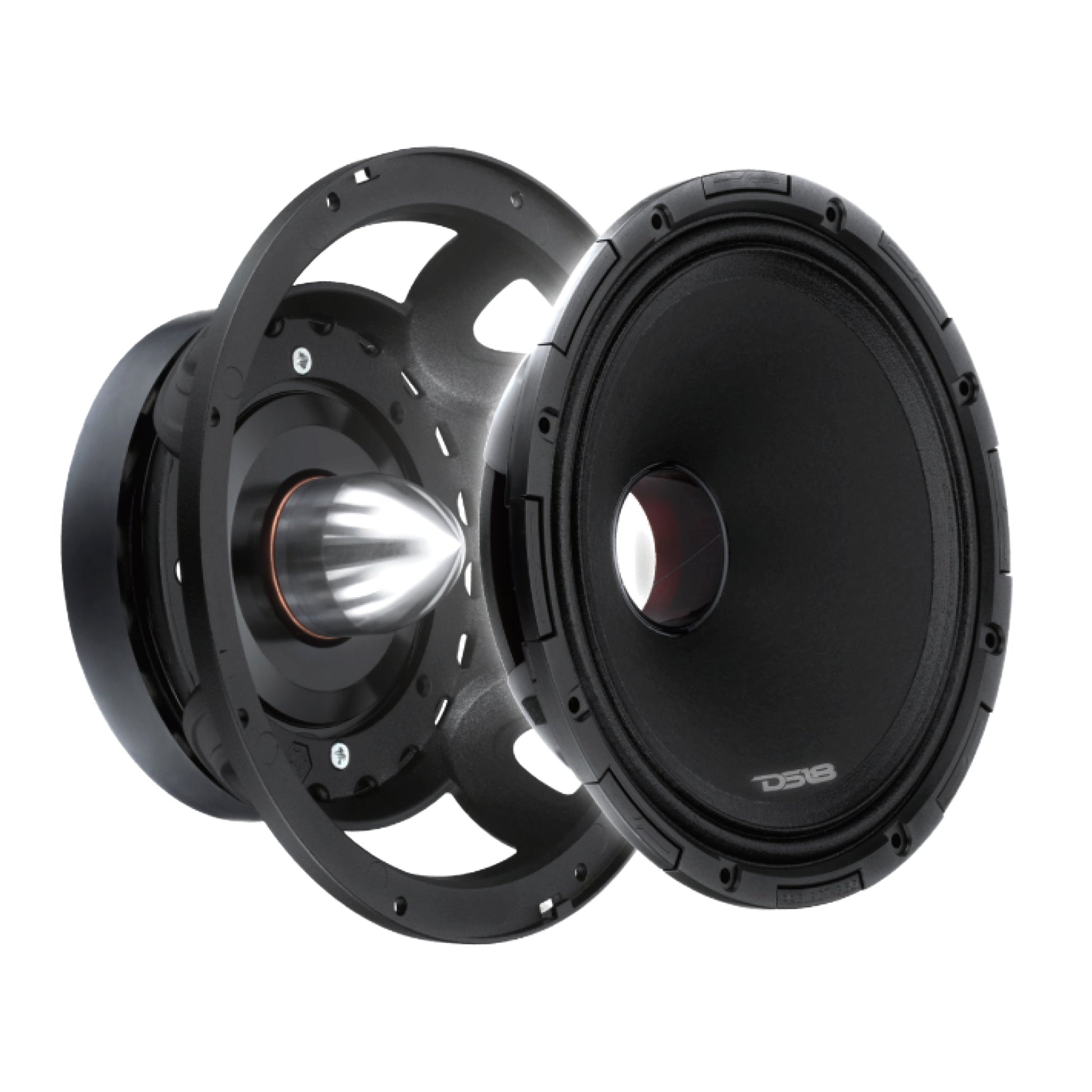 PROJECT360 8” High-Sensitivity Mid-High Loudspeaker with Bullet - 300W RMS 8-Ohm - Rotating Recone Design For Quick Repair.