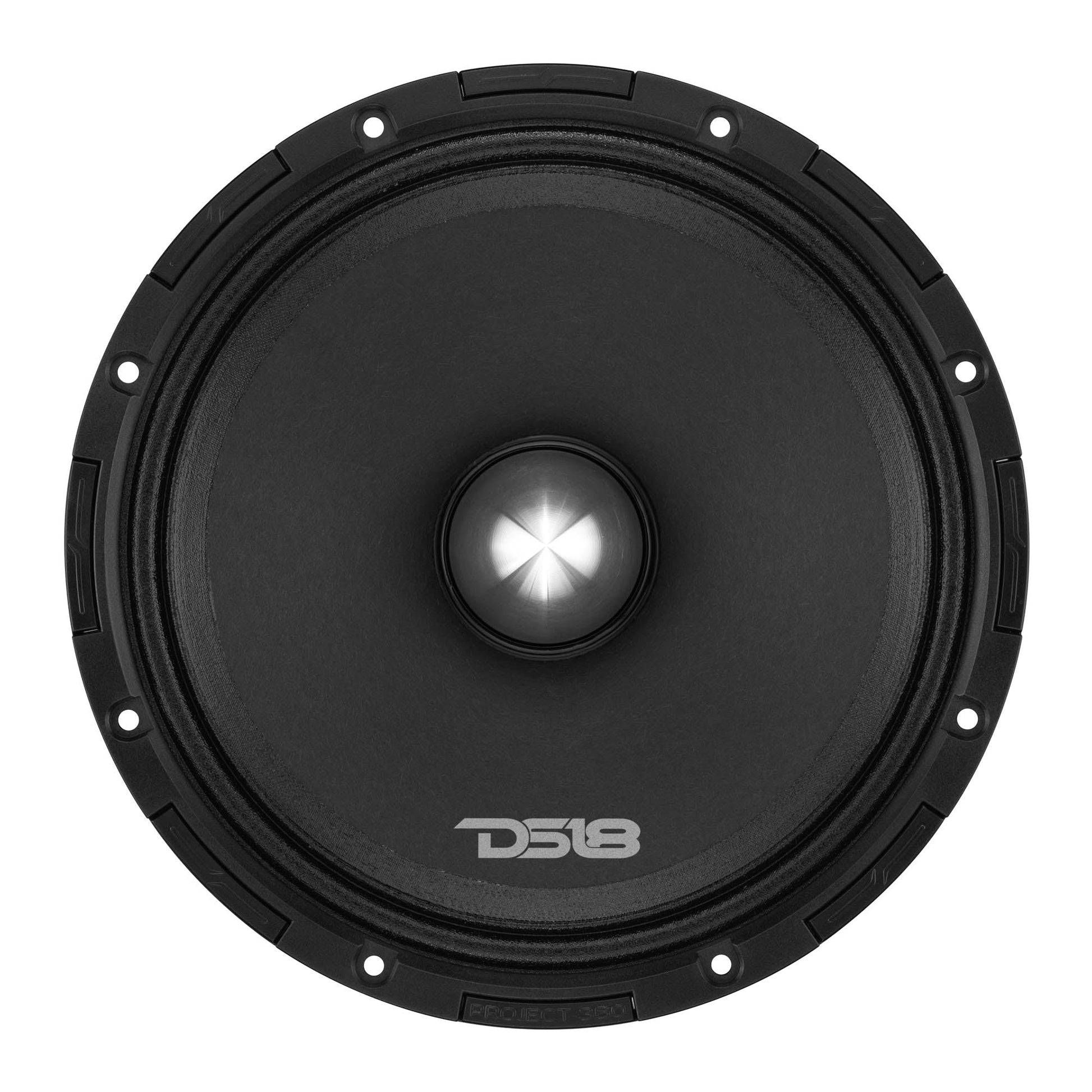 PROJECT360 8” High-Sensitivity Mid-High Loudspeaker with Bullet - 300W RMS 8-Ohm - Rotating Recone Design For Quick Repair.