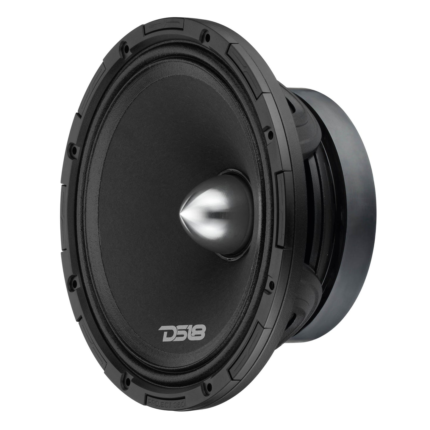 PROJECT360 8” High-Sensitivity Mid-High Loudspeaker with Bullet - 300W RMS 8-Ohm - Rotating Recone Design For Quick Repair.