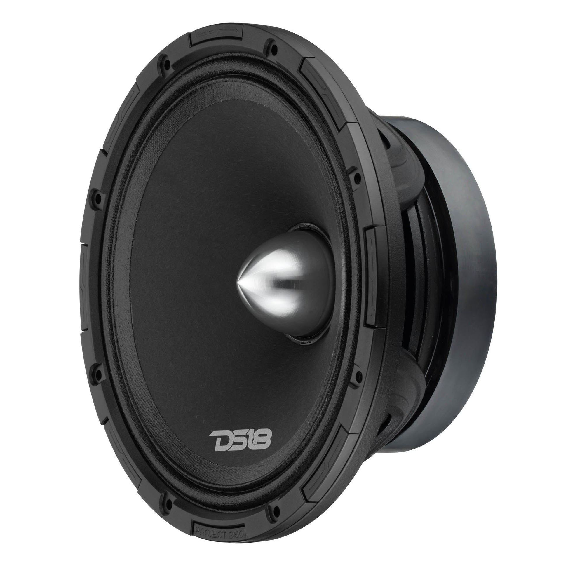 PROJECT360 8” High-Sensitivity Mid-High Loudspeaker with Bullet - 300W RMS 8-Ohm - Rotating Recone Design For Quick Repair.