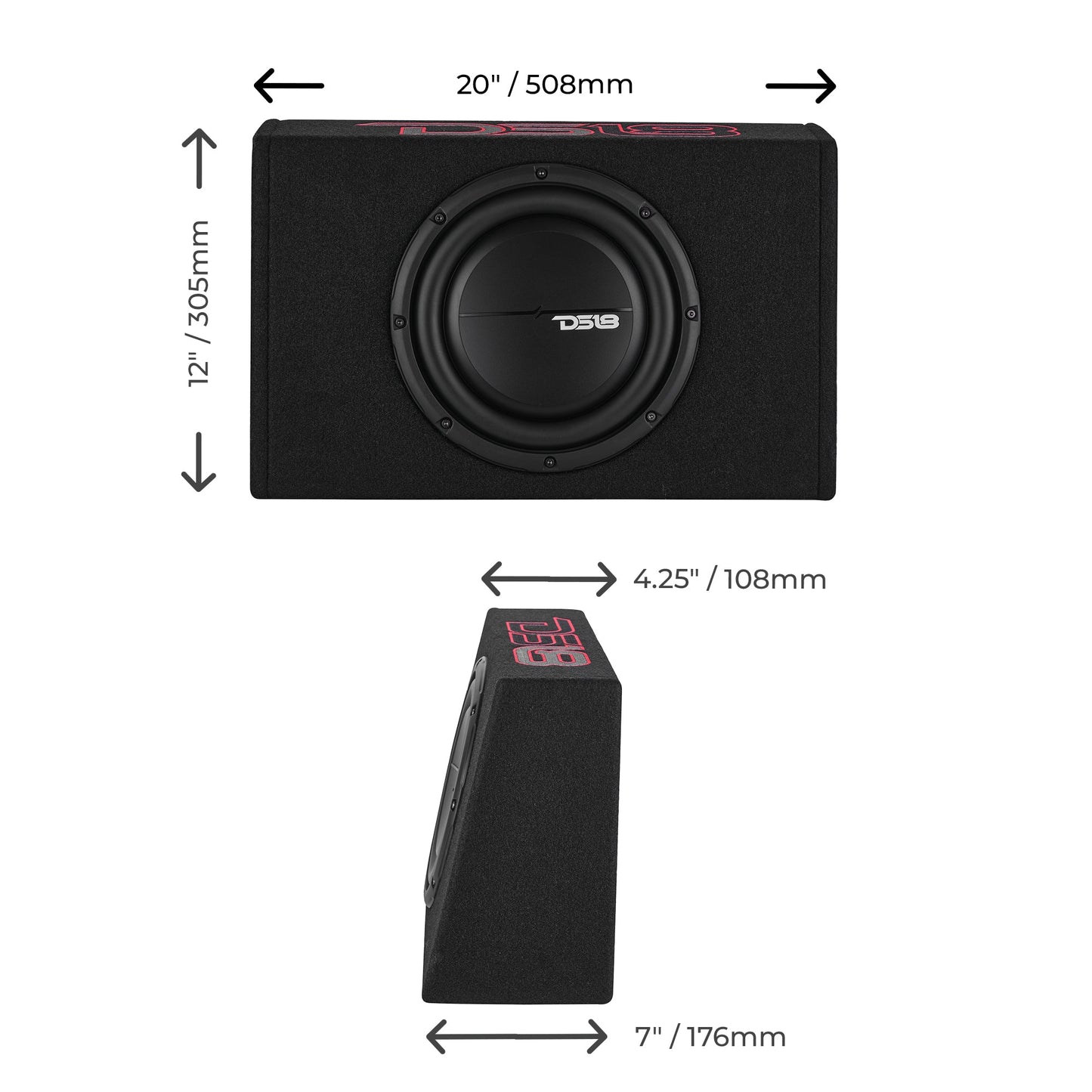 10” Shallow Subwoofer Enclosure for Pickup Trucks.