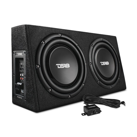 10" Active Subwoofer Shallow Enclosure with 10" Passive Subwoofer For Pickup Trucks.