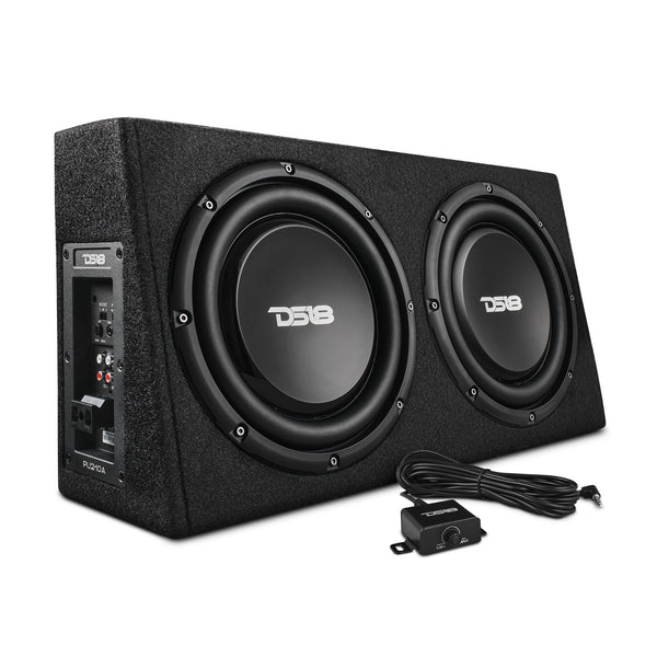10" Active Subwoofer Shallow Enclosure with 10" Passive Subwoofer For Pickup Trucks.