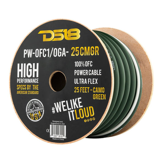 1/0-GA 100% OFC Ground, Power Cable, 25 Feet.
