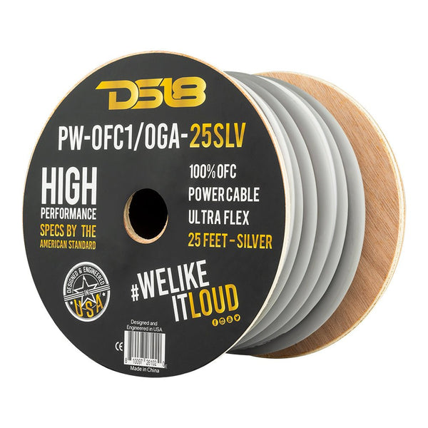 1/0-GA 100% OFC Ground, Power Cable, 25 Feet.