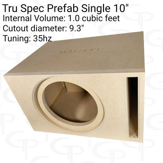 TRU SPEC Prefab Single 10" Subwoofer Enclosure Sundown SA 10v2.