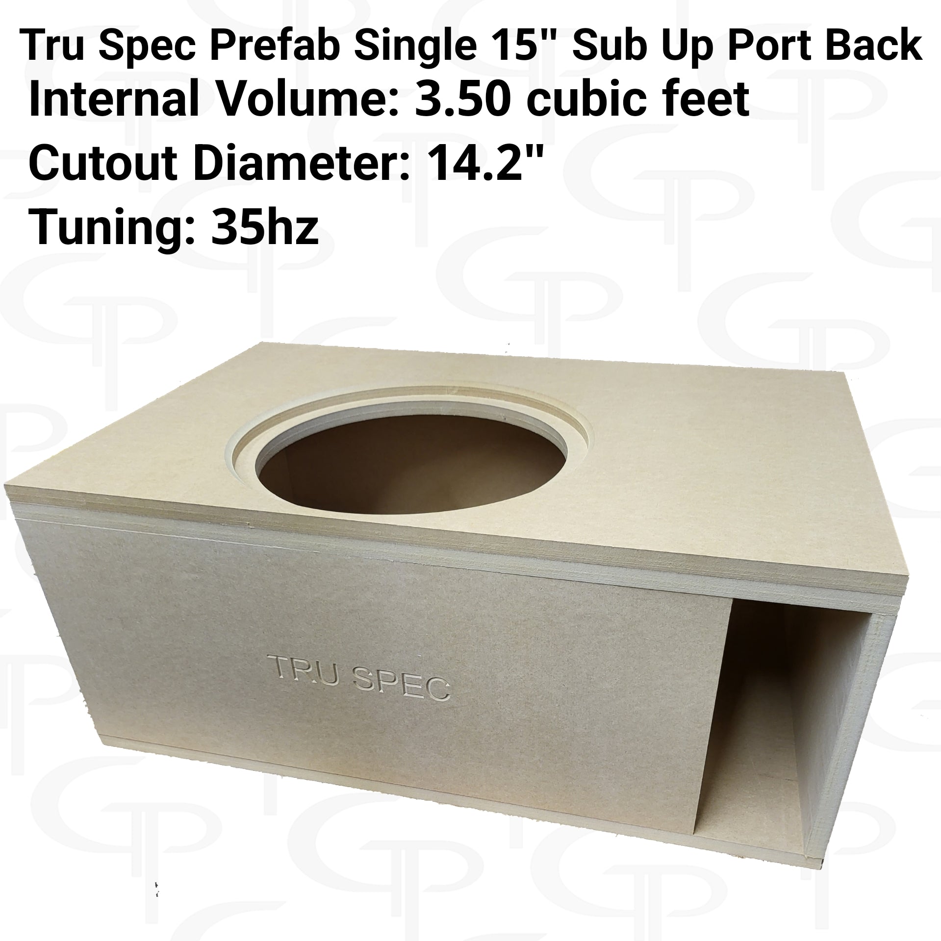 TRU SPEC Prefab Single 15" Sub Up Port Back Subwoofer Enclosure.