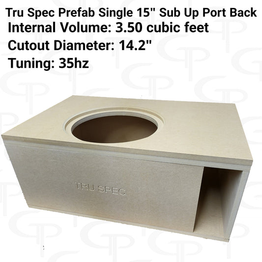 TRU SPEC Prefab Single 15" Sub Up Port Back Subwoofer Enclosure.