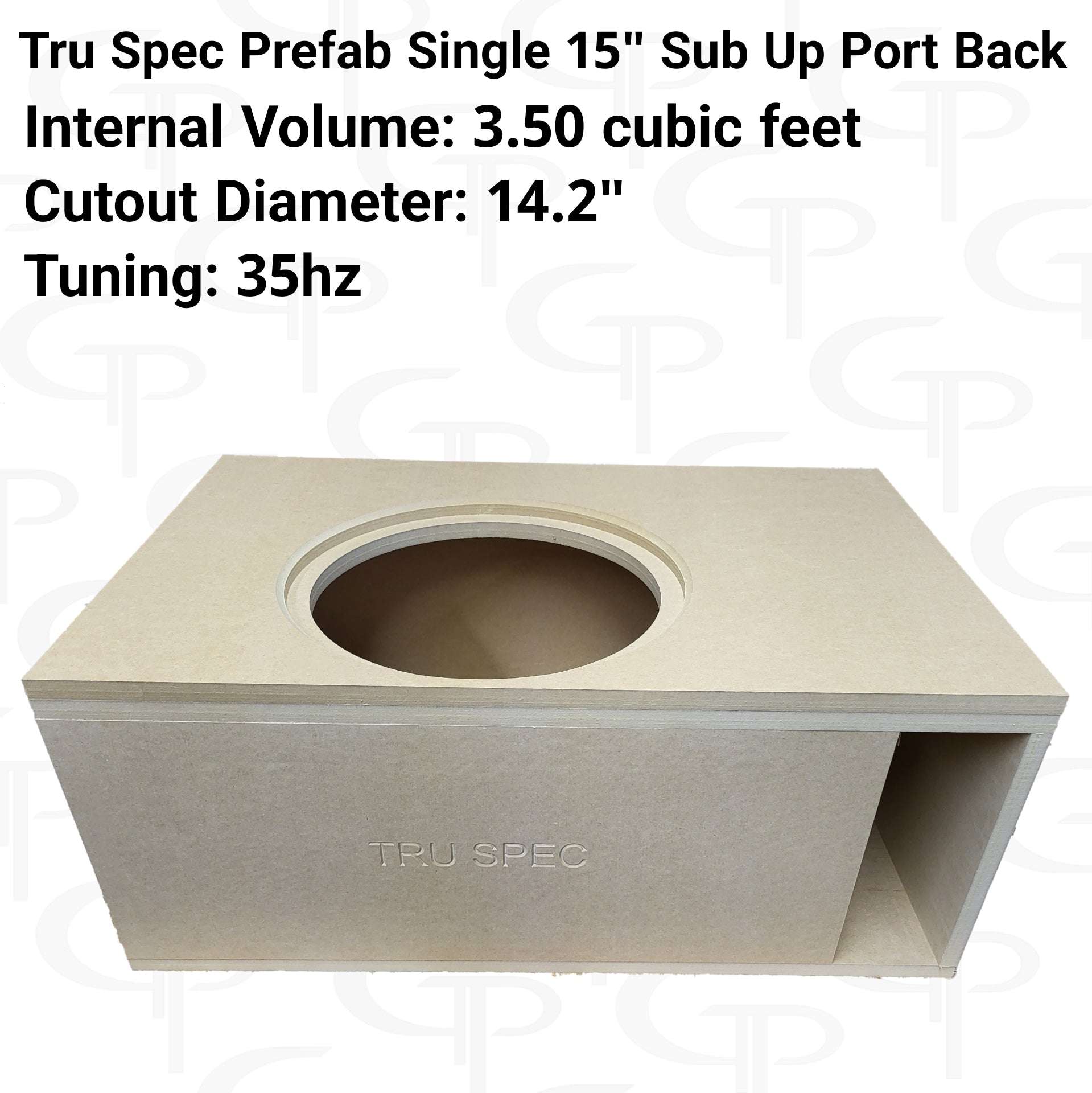 TRU SPEC Prefab Single 15" Sub Up Port Back Subwoofer Enclosure.