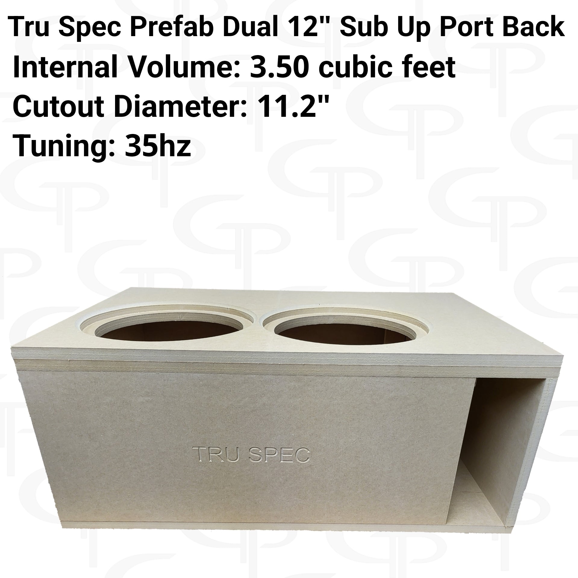 TRU SPEC Prefab Dual 12" Sub Up Port Back Subwoofer Enclosure.