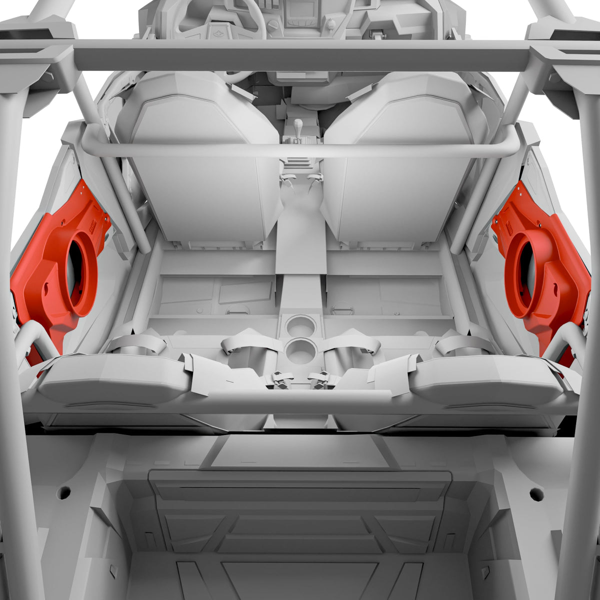 Polaris RZR-XP 2014-2023 Rear Door Panels for 6.5" Speakers with Digital LED Lighting - Sold by Audio Sellerz