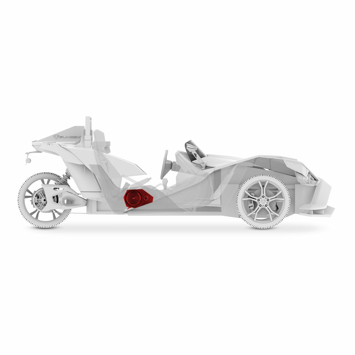 Polaris Slingshot Side Panel Enclosure Loaded | 2 x PRO-SM6,  2 x ZXI-T1 & 2 x PRO-GRILL6-MS/BK | 2015 - 2019.