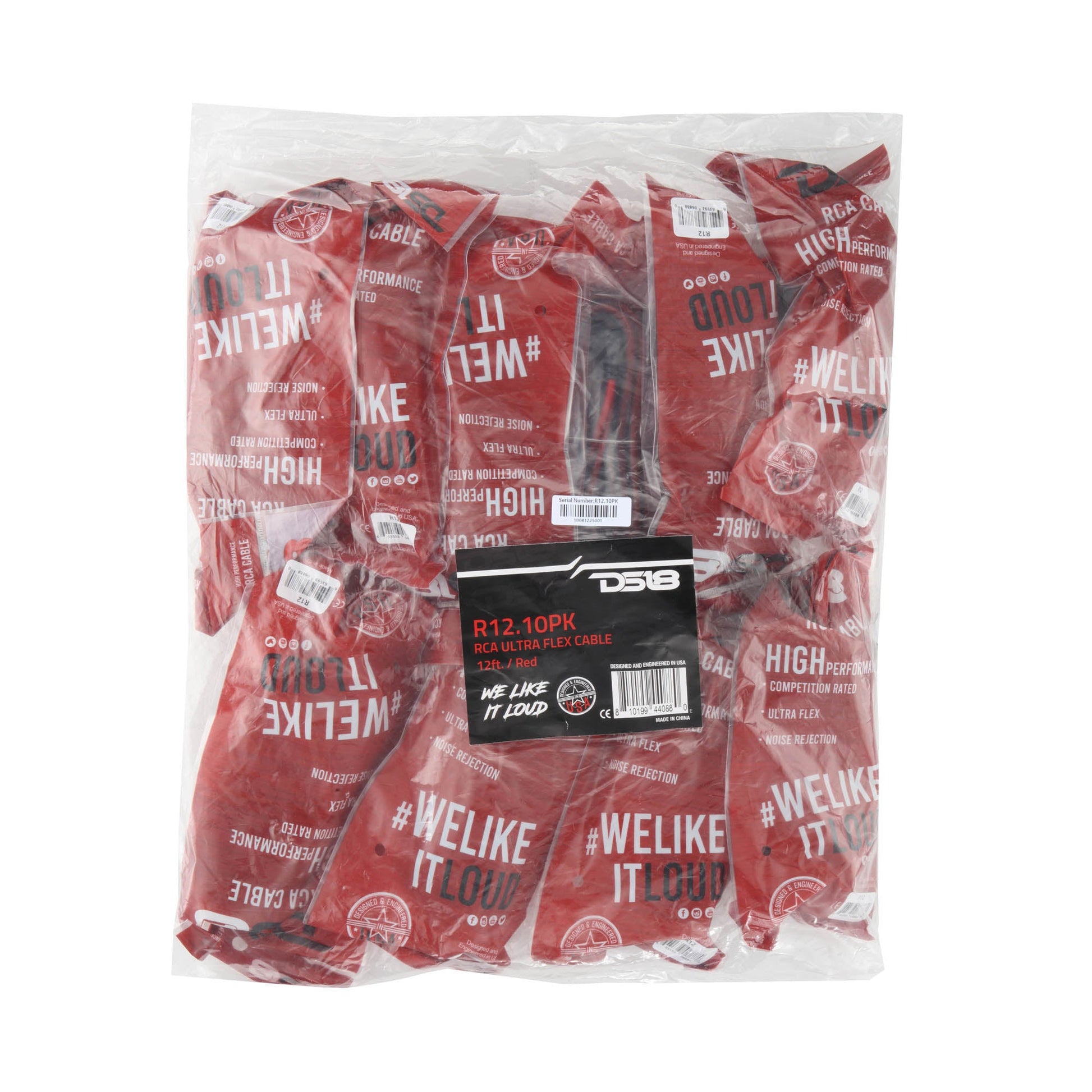 Level 2 RCA 100% Copper OFC 12 Feet - Pack 10 pieces.