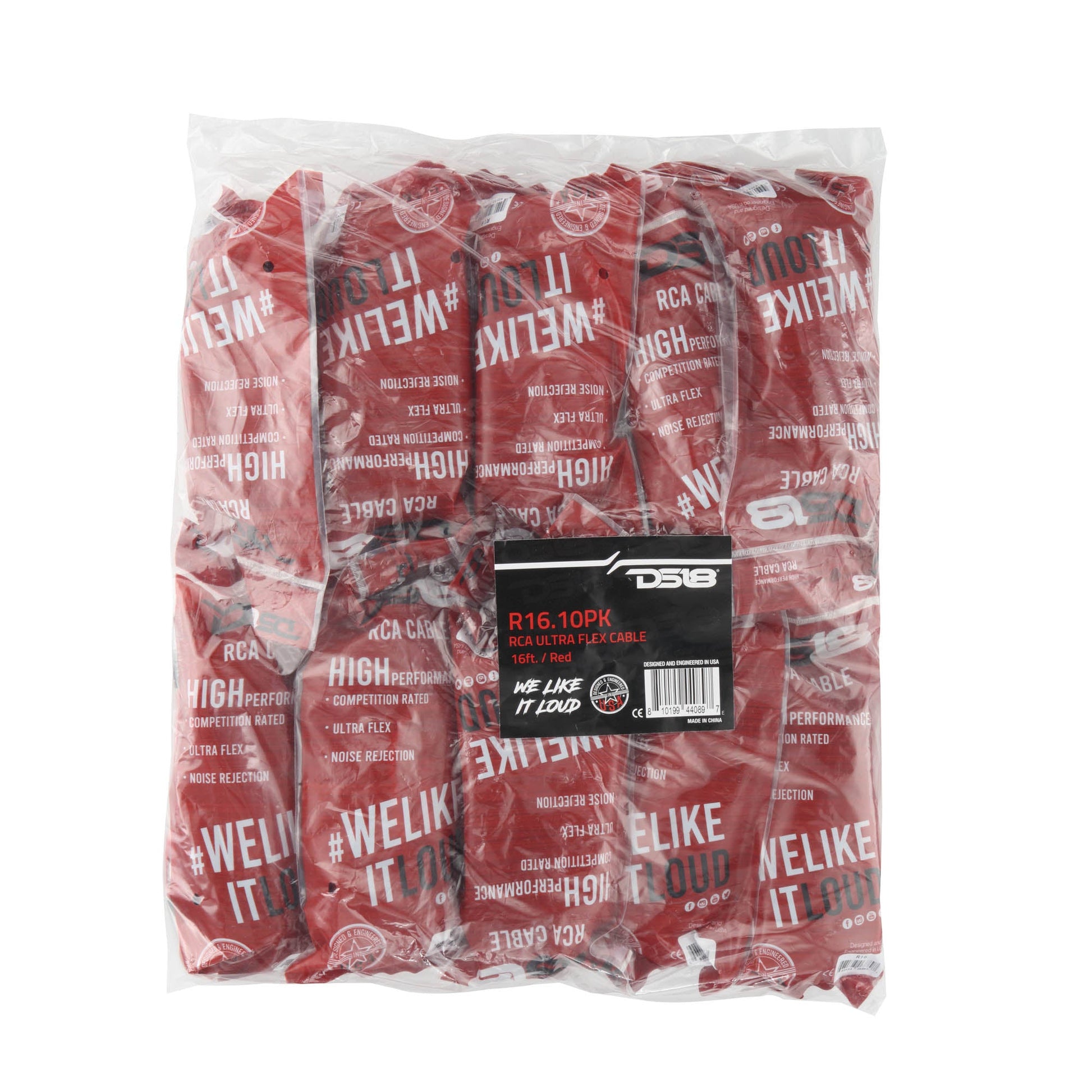Level 2 RCA 100% Copper OFC 16 Feet - Pack 10 pieces.
