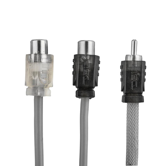 Level 2 RCA 100% OFC Y Connector 1 Male / 2 Female - 2 Female Silver - Ref F4D05B - image 2 - AudioSellerz