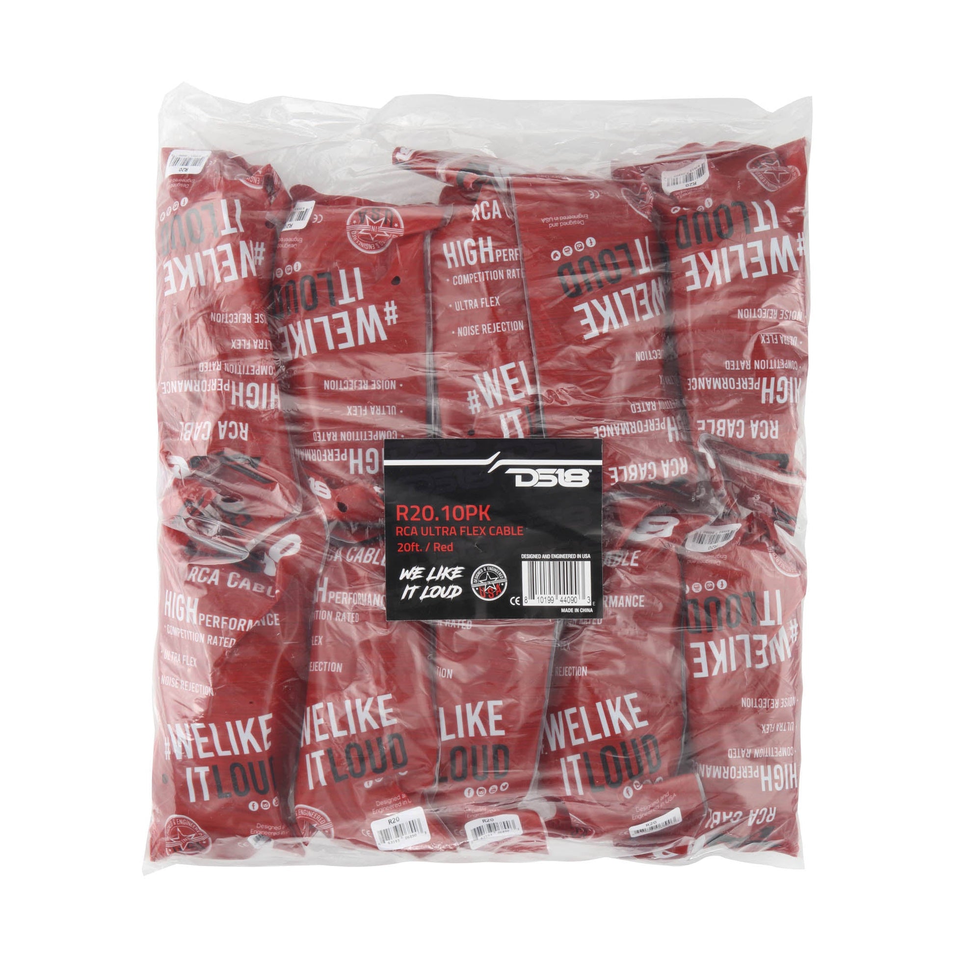 Level 2 RCA 100% Copper OFC 20 Feet - Pack 10 pieces.