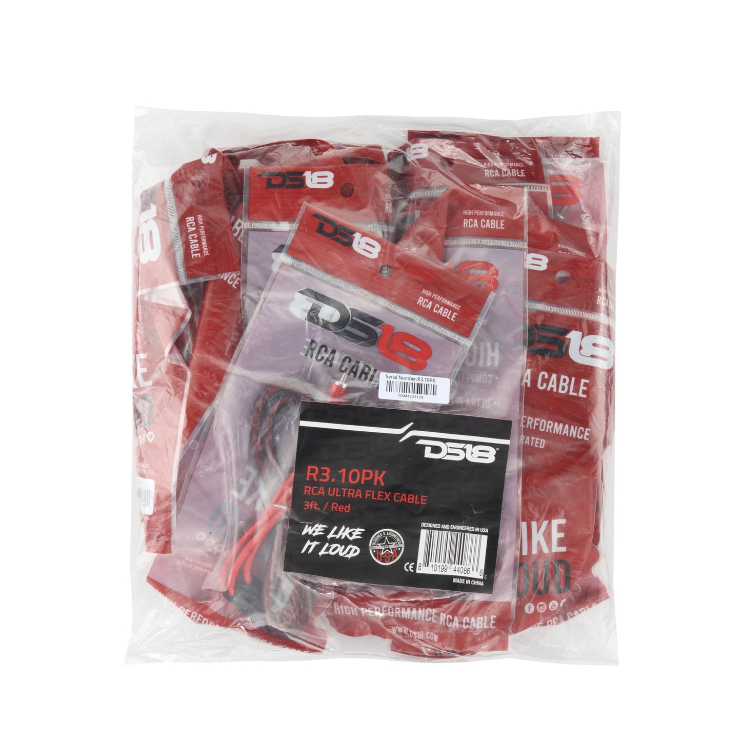 Level 2 RCA 100% Copper OFC 3 Feet - Pack 10 pieces.