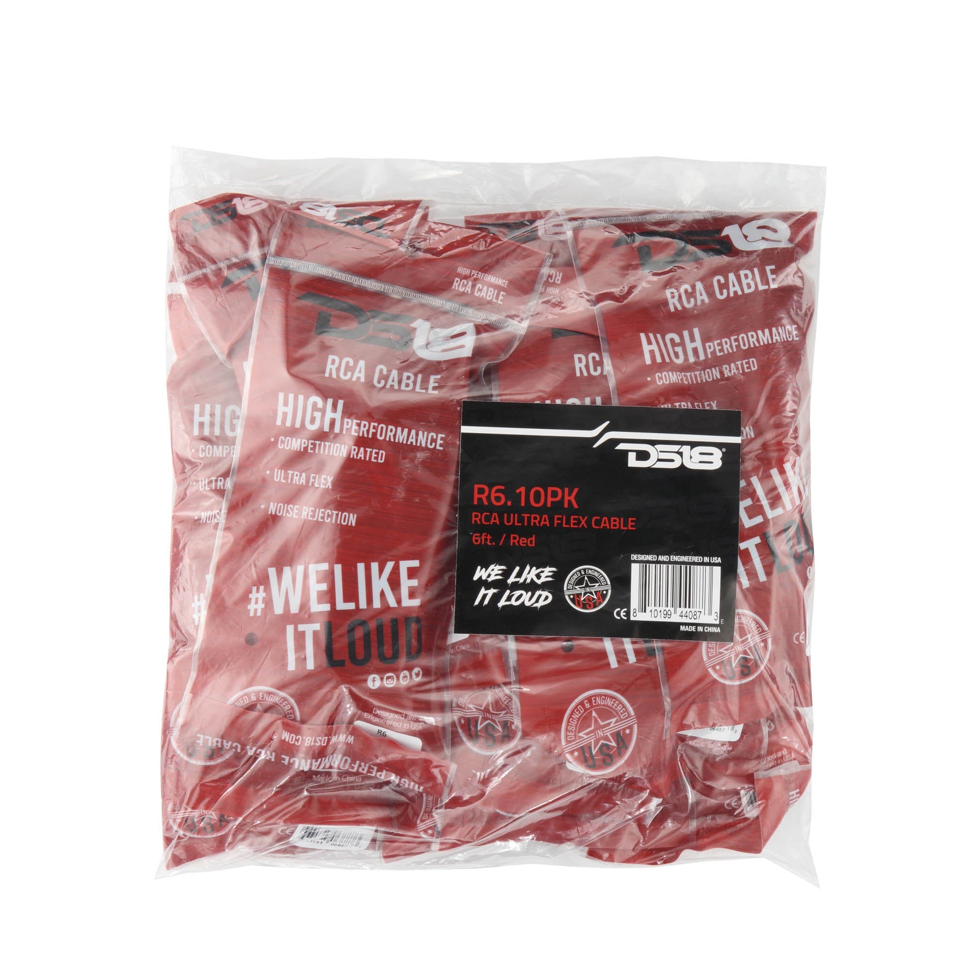 Level 2 RCA 100% Copper OFC 6 Feet - Pack 10 pieces.