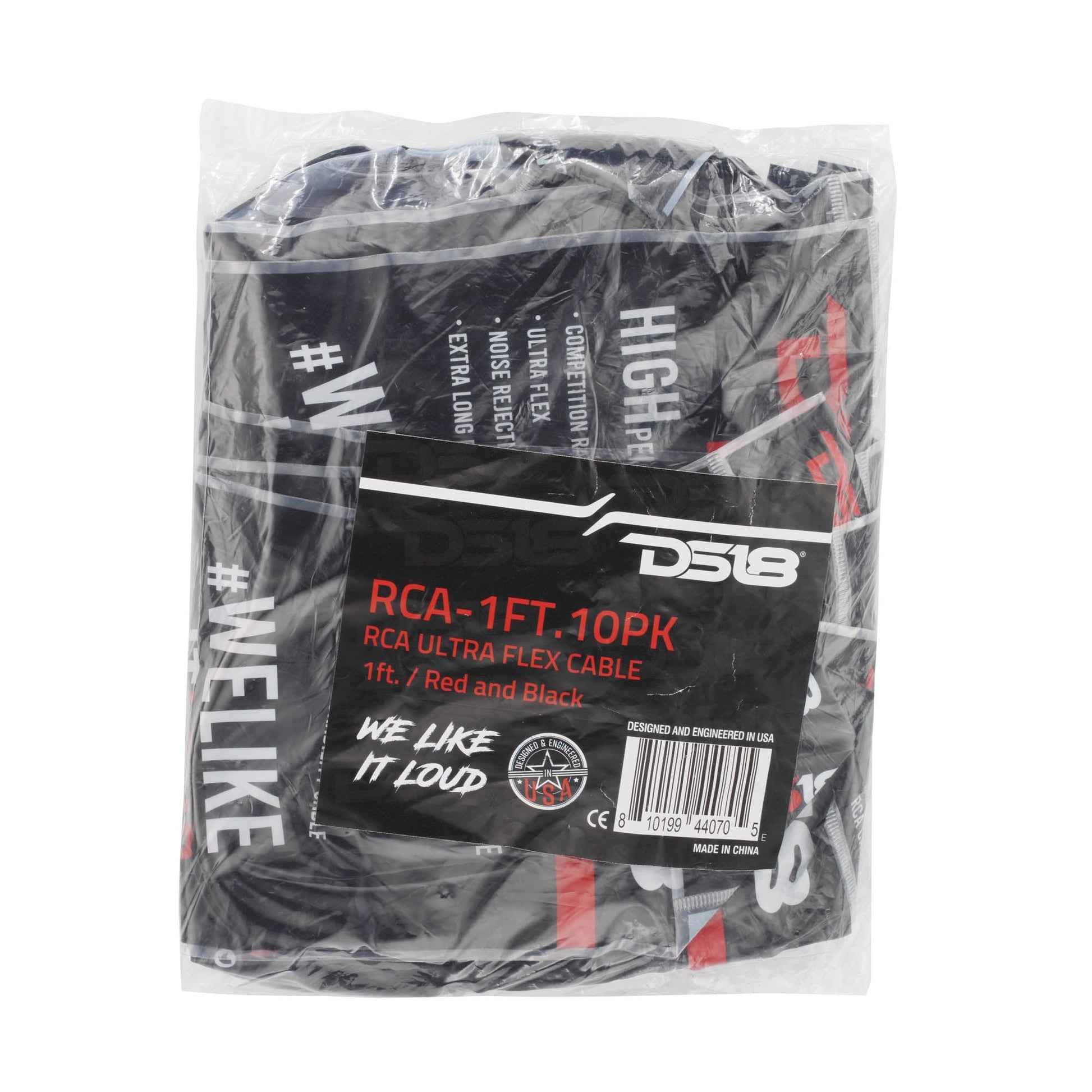 1 ft Ultra Flex 100% OFC RCA Cable Wire – 10-Pack.