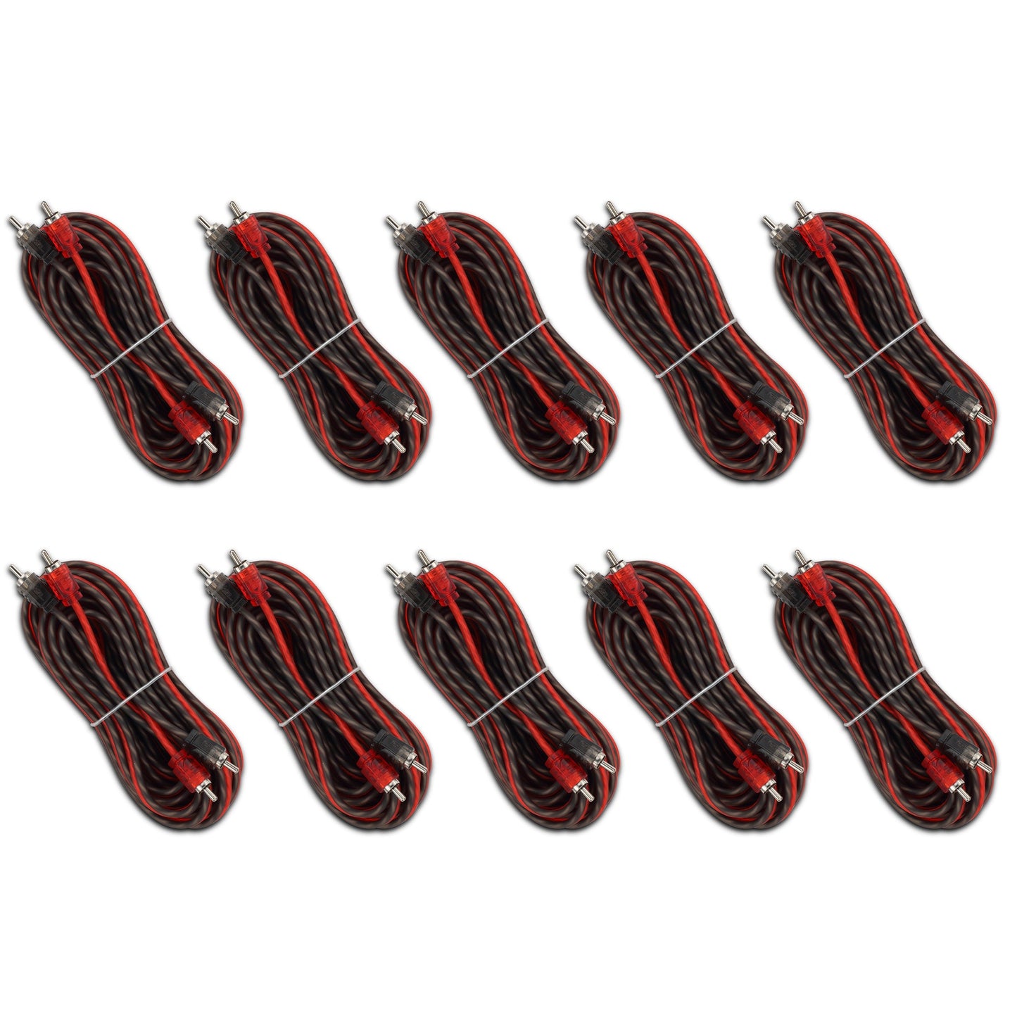 20 ft Ultra Flex 100% OFC RCA Cable Wire – 10-Pack.