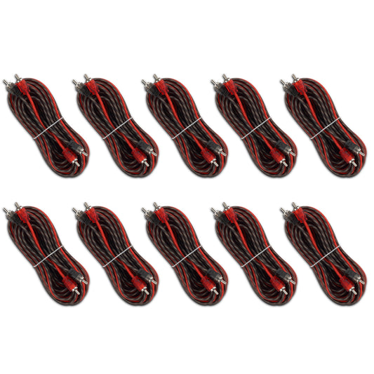 20 ft Ultra Flex 100% OFC RCA Cable Wire – 10-Pack.
