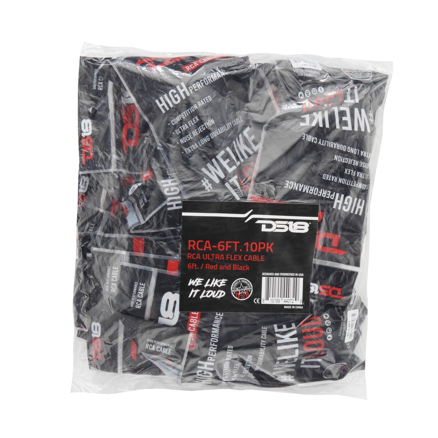 6 ft Ultra Flex 100% OFC RCA Cable Wire – 10-Pack.