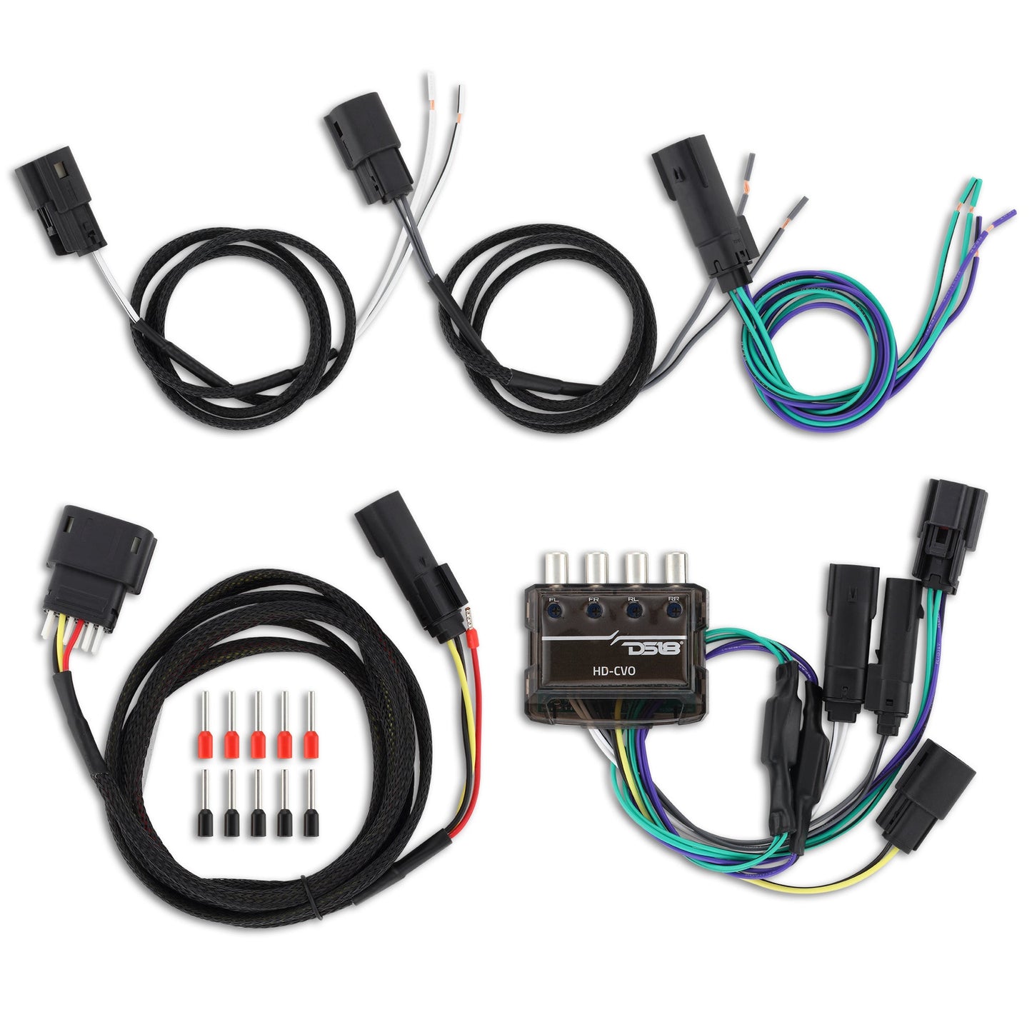 Harley-Davidson 4-Channel Plug-and-Play Line Output Converter Kit for CVO & Ultra Touring Models 2023+.