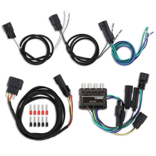 Harley-Davidson 4-Channel Plug-and-Play Line Output Converter Kit for CVO & Ultra Touring Models 2023+.