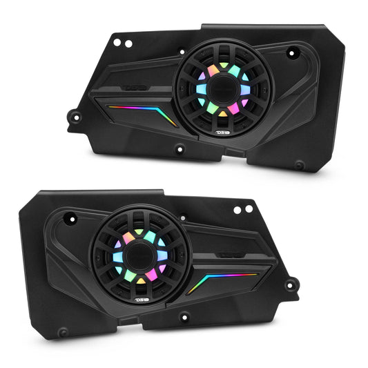 Polaris RZR-XP 2014-2023 Rear Door Panels Loaded with NXL-iQ 6.5" Coaxial Speakers with Digital LED Lighting.