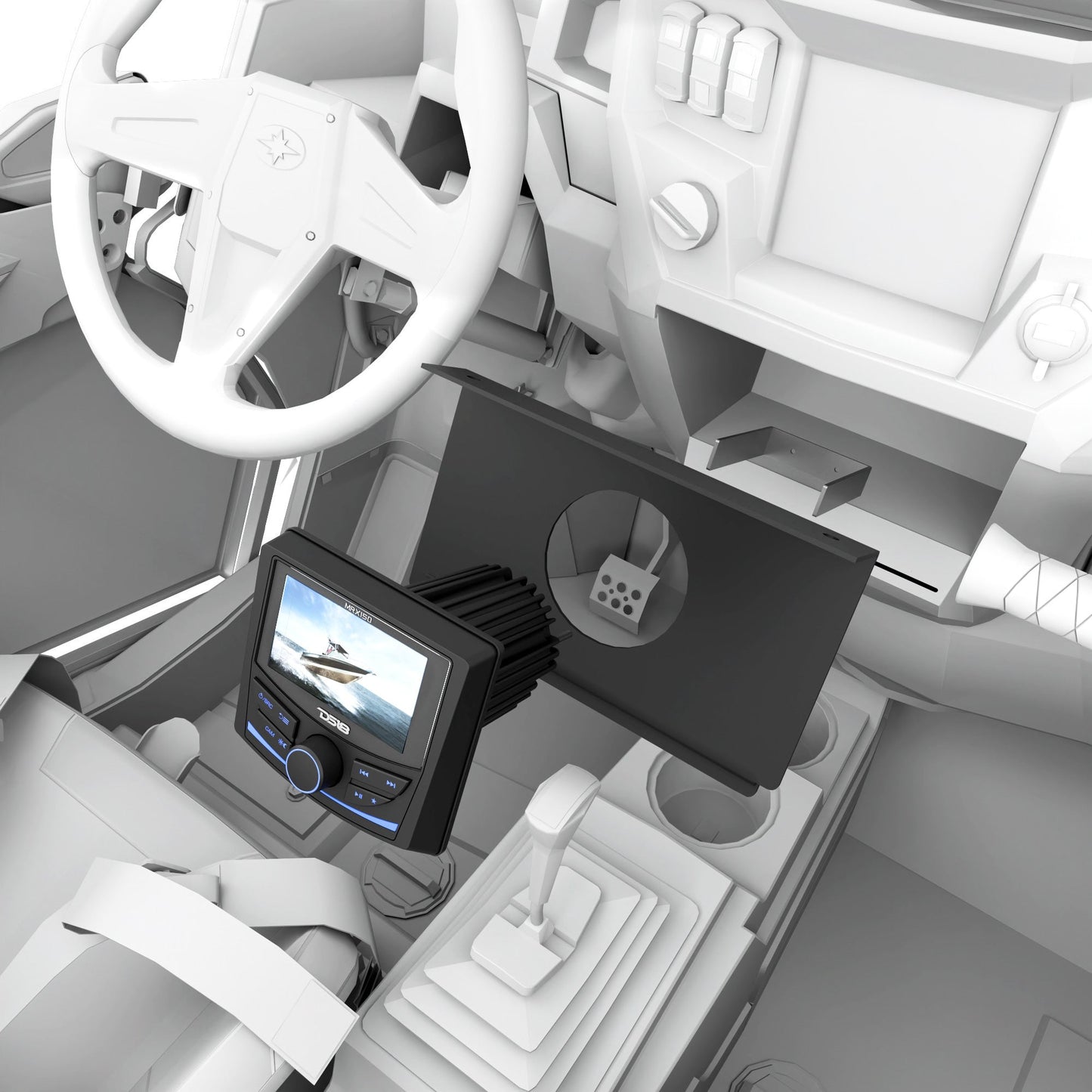 Polaris RZR-XP 2014-2023 Pocket Mount Compatible with MRX150 Head-Unit.
