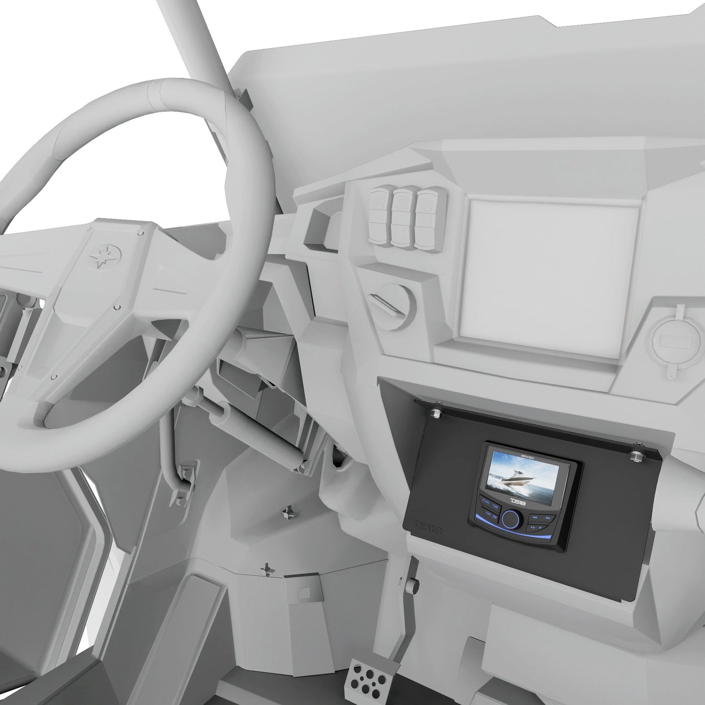 Polaris RZR-XP 2014-2023 Pocket Mount Compatible with MRX150 Head-Unit.