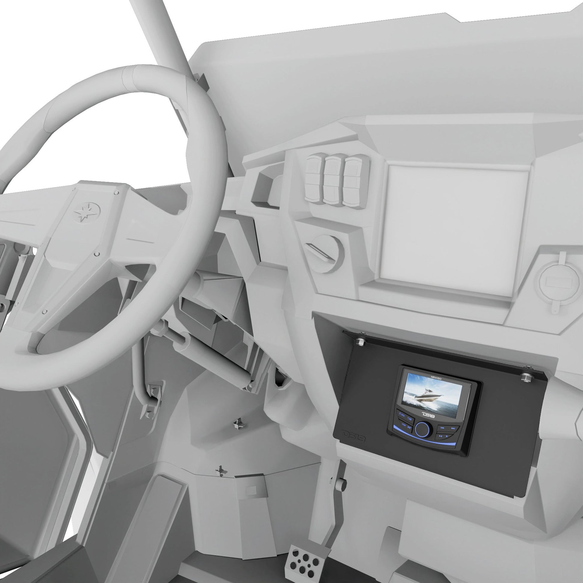 Polaris RZR-XP 2014-2023 Pocket Mount Compatible with MRX150 Head-Unit.
