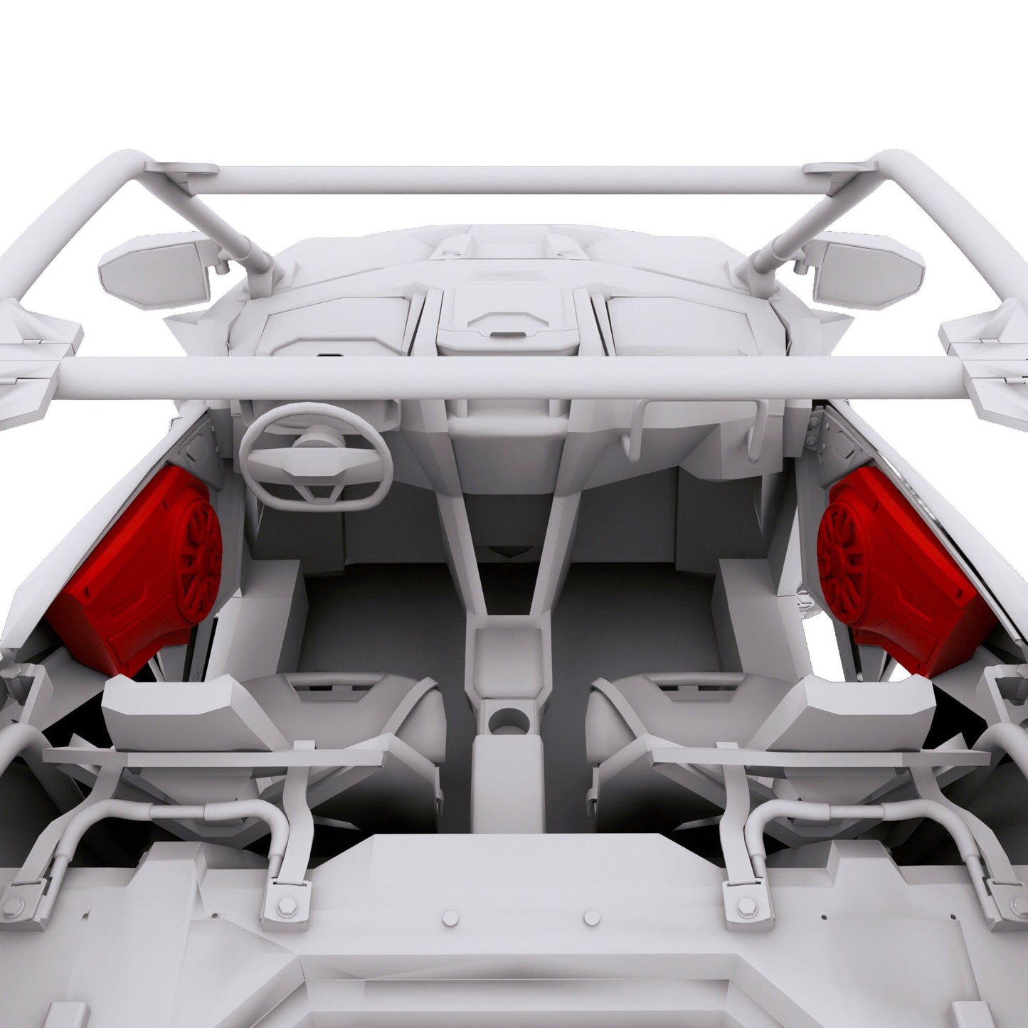 Polaris RZR Front Door Panels Loaded with NXL-IQ/BK 8" Coaxial Speakers.