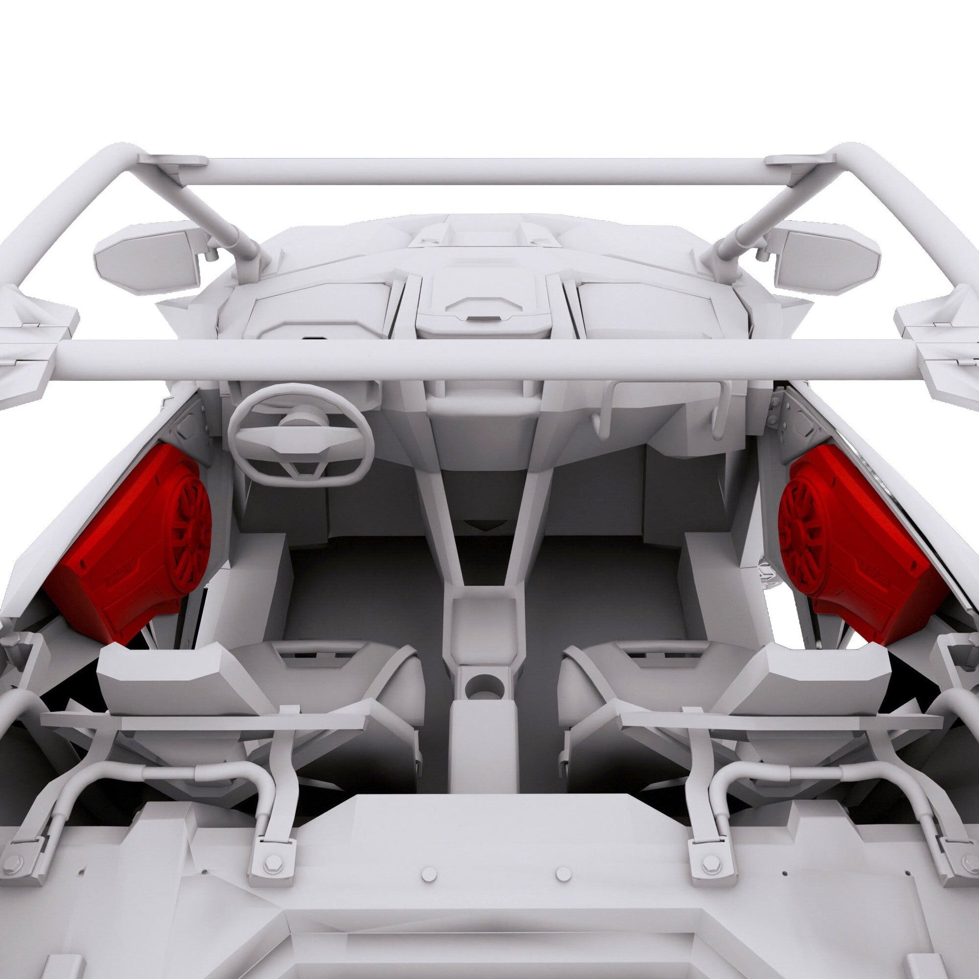 Polaris RZR Front Door Panels Loaded with NXL-IQ/BK 8" Coaxial Speakers.