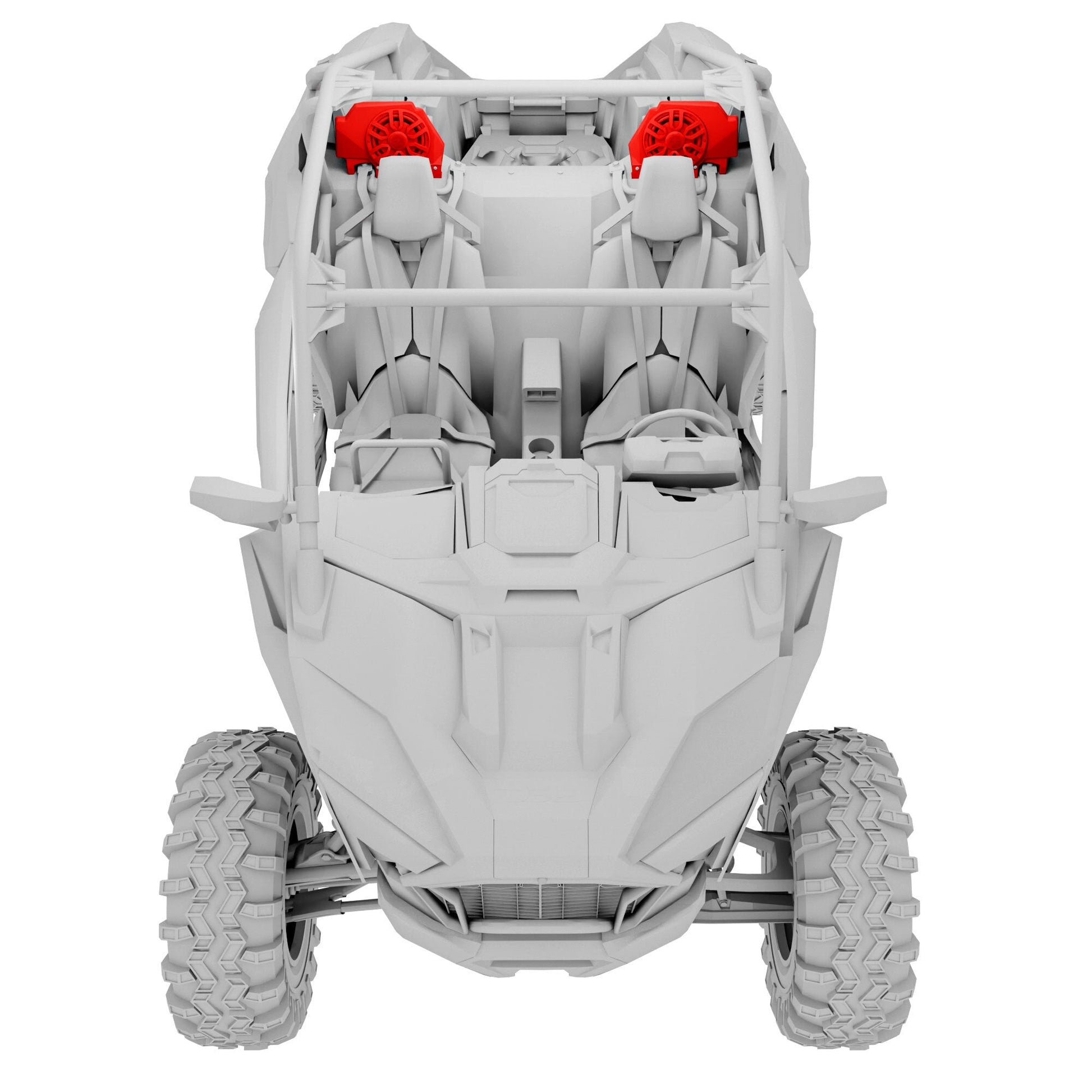 Polaris RZR-PRO 2020-2024 Rear Speaker Pods Loaded with NXL-iQ 6.5" Coaxial Speakers with Digital LED Lighting.