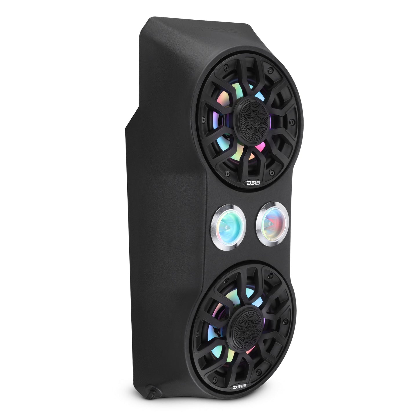 Polaris RZR Pro Waterfall Center Console Enclosure for 2020+ Models – Preloaded with 6.5" Speakers & 2.3" Tweeters | Digital LED Lights.